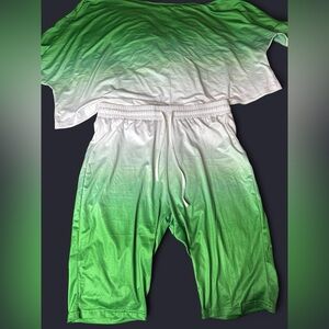 Green and White Ombre Tracksuit